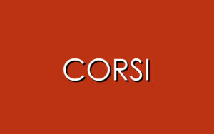 pulsante corsi in rosso